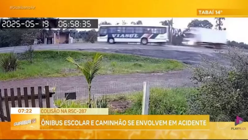 Acidente entre caminhão e ônibus escolar deixa sete feridos em Venâncio Aires (RS)