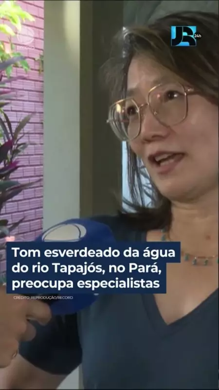 Água do Rio Tapajós apresenta tom esverdeado e gera alerta entre especialistas