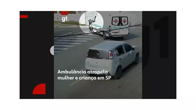 Ambulância atropela criança e mulher em faixa de pedestres em SP; veja o vídeo