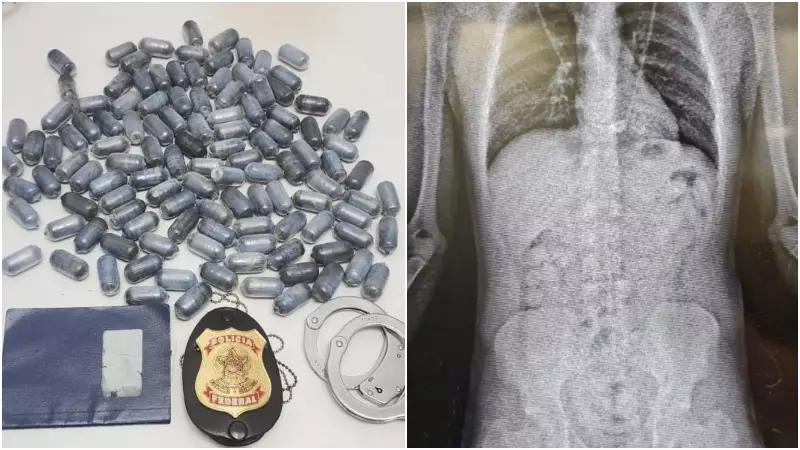 Apreensão no Aeroporto de Fortaleza: Três presos com 100 cápsulas de cocaína no estômago