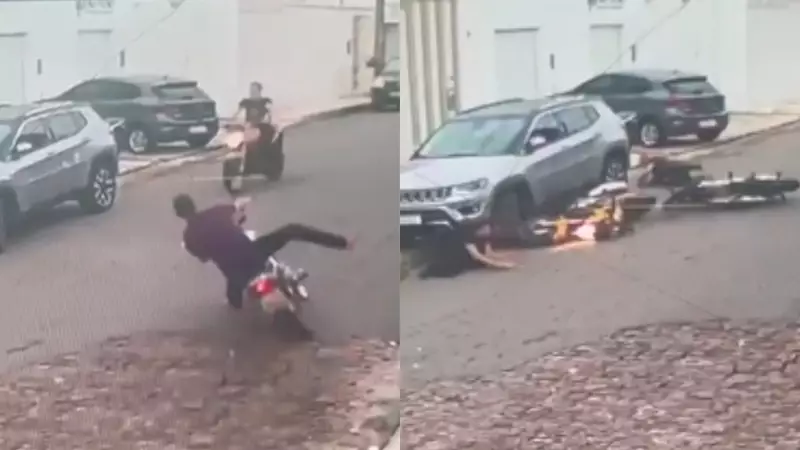 Apresentadora de rádio é atingida por homem em moto durante manobra perigosa em Piripiri