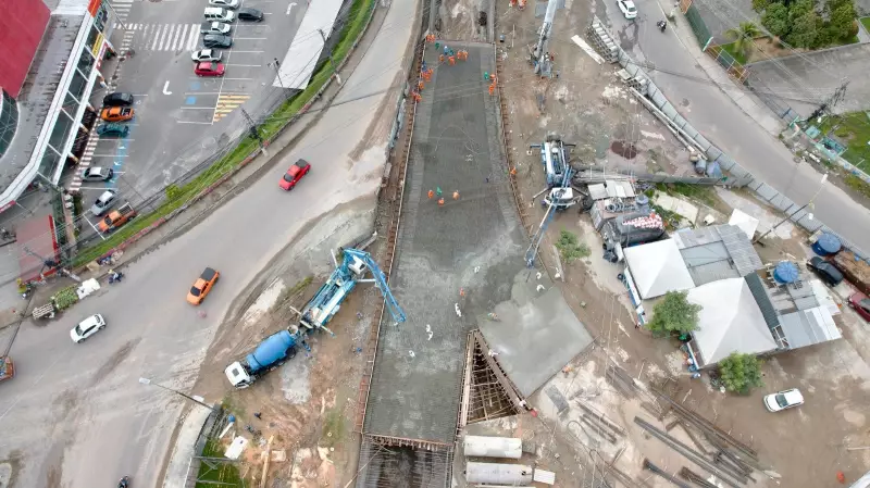 Avenida Itaúba é interditada para obras do Viaduto Rei Pelé em Manaus
