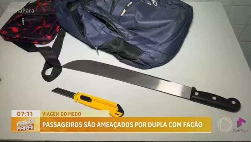 Bandidos armados com facões assaltam ônibus e são presos pela PM no Pará