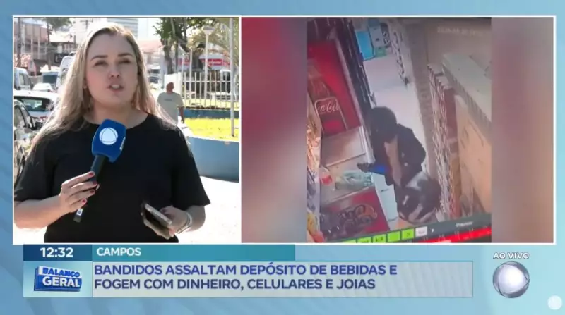 Bandidos assaltam depósito de bebidas em Campos e fogem com dinheiro, celulares e joias