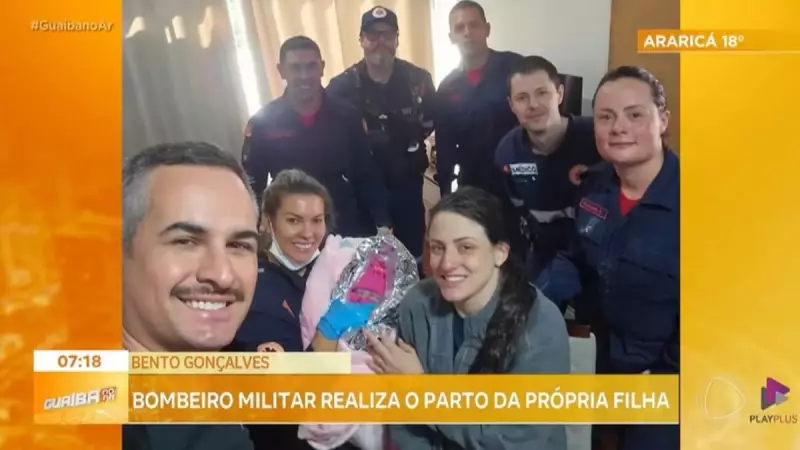 Bombeiro vira herói ao realizar parto da própria filha em Bento Gonçalves