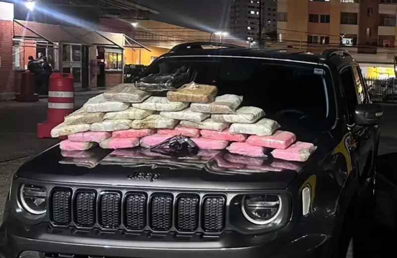 BR-040: Polícia apreende 30 kg de maconha em carro durante fiscalização na Zona da Mata