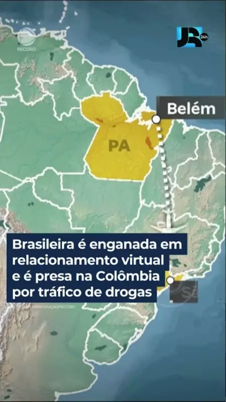Brasileira é presa na Colômbia após cair em golpe de relacionamento virtual e transportar drogas