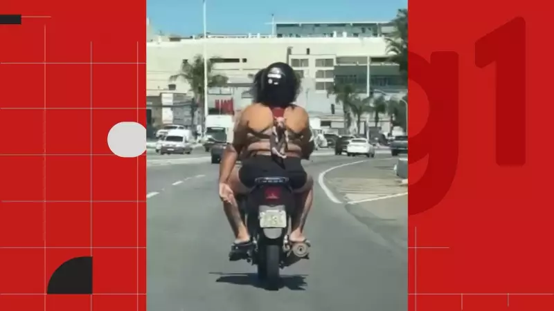 Cachorro é transportado de forma perigosa em moto no Espírito Santo; vídeo choca
