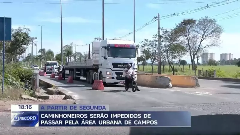 Caminhoneiros terão restrição de trânsito na área urbana de Campos (RJ) — entenda as novas regras