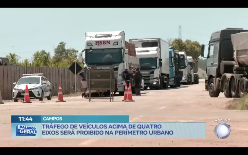 Campos RJ proíbe tráfego de veículos pesados no perímetro urbano: entenda as novas regras