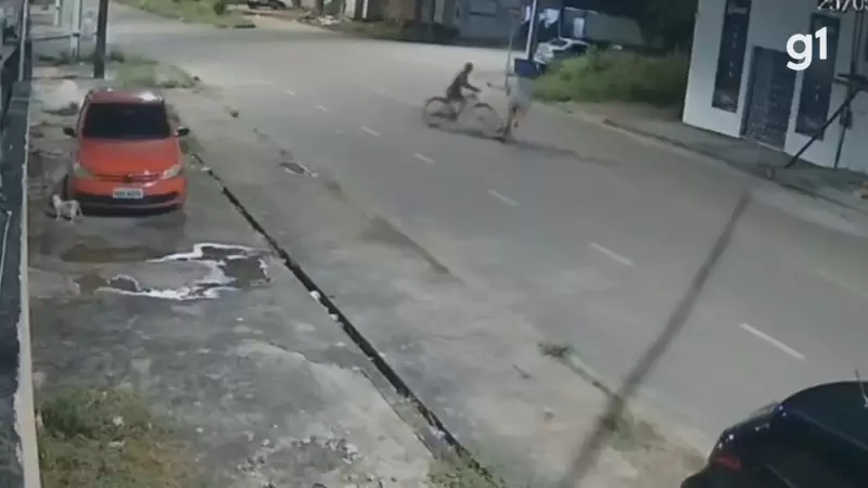 Ciclista dribla assaltante armado e escapa de roubo em Macapá; vídeo impressiona