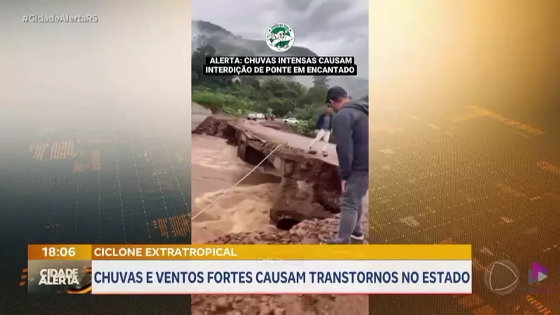 Ciclone extratropical provoca estragos e transtornos no Rio Grande do Sul