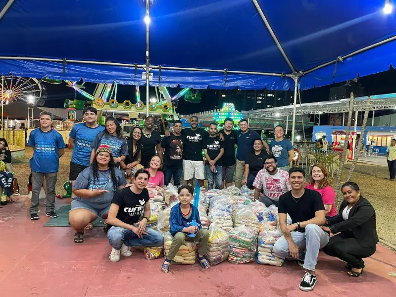 CUFA Amazonas e parque de diversões em Manaus se unem em campanha de arrecadação de alimentos