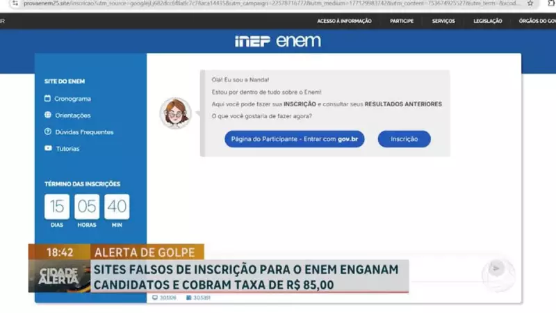 Cuidado com sites falsos do ENEM! Golpistas cobram taxas de até R$ 85 e enganam candidatos