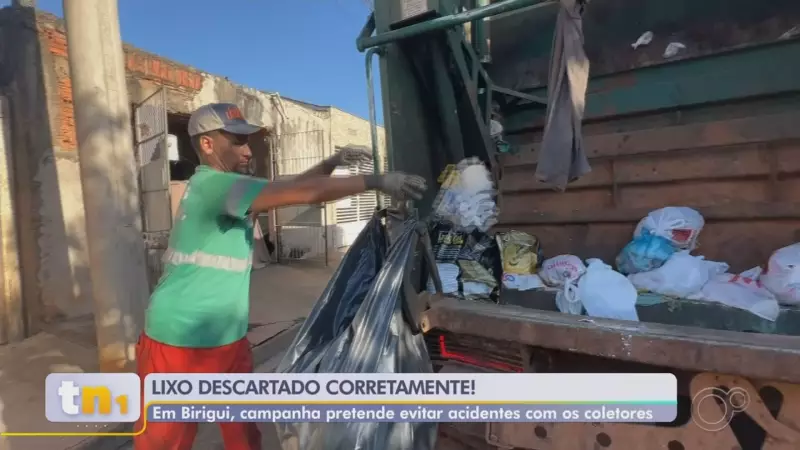 Descarte irregular de lixo causa acidentes graves entre coletores em Birigui