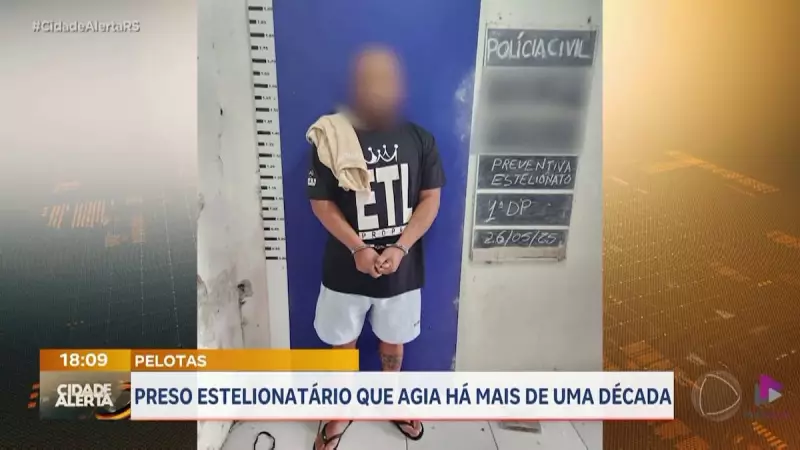 Estelionatário é preso em Pelotas após mais de 10 anos aplicando golpes