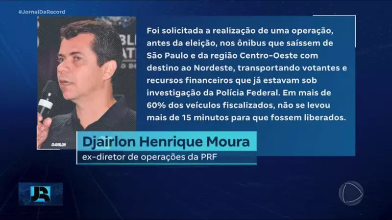 Ex-diretor da PRF revela ordens para bloquear estradas no 2º turno das eleições de 2022
