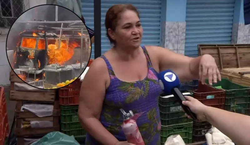 Explosão e incêndio em feira de Vila Velha deixam feirante em desespero: 'Perdi tudo'