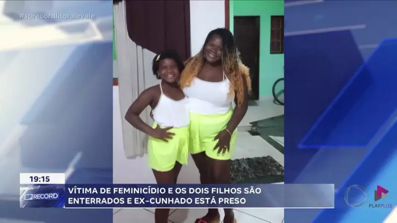 Feminicídio em Mongaguá: Vítima e seus dois filhos são enterrados em cerimônia emocionante