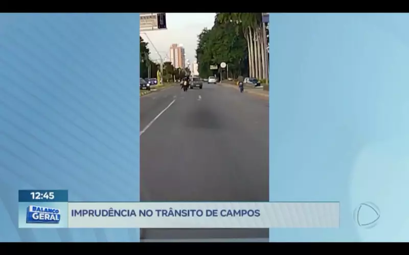 Flagrante de imprudência no trânsito de Campos dos Goytacazes viraliza nas redes