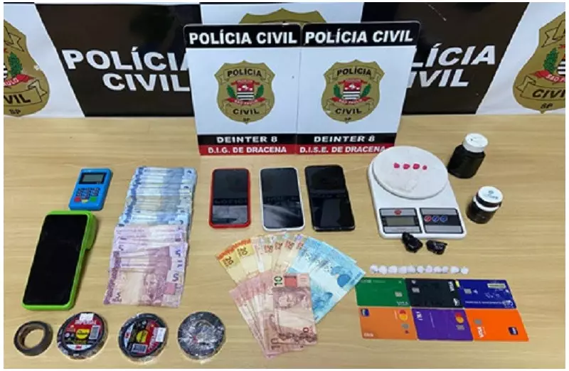 Flagrante inusitado: homem tenta fugir e é preso com cocaína e ecstasy em Dracena