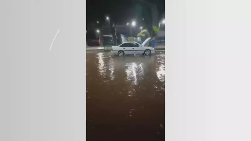 Foz do Iguaçu alagada após chuva intensa: previsão de frio e risco de geada na semana