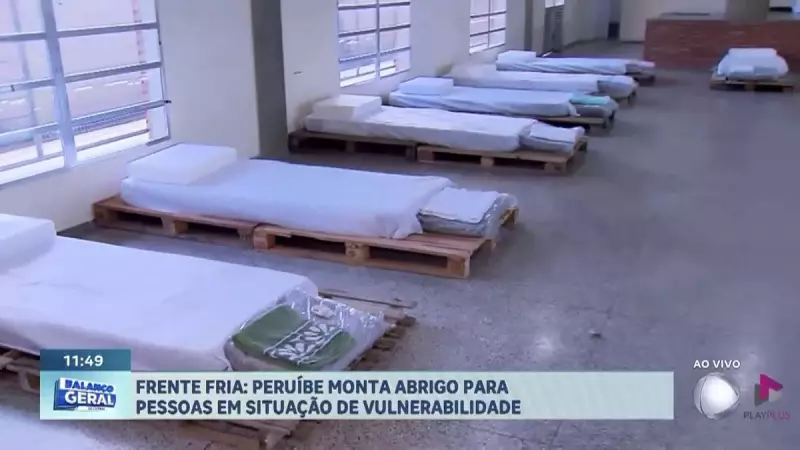 Frente fria em Peruíbe: Prefeitura monta abrigo para população vulnerável