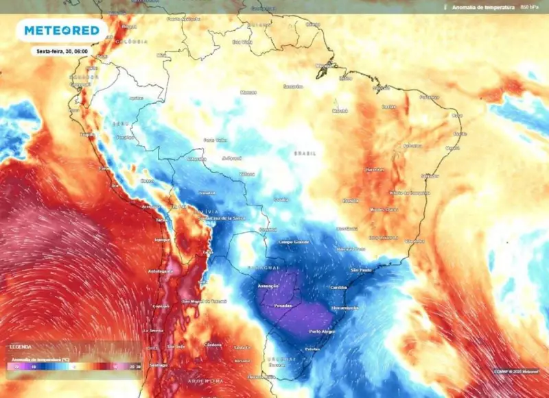 Frente fria mantém ar polar sobre o Brasil nesta sexta-feira: saiba como se proteger