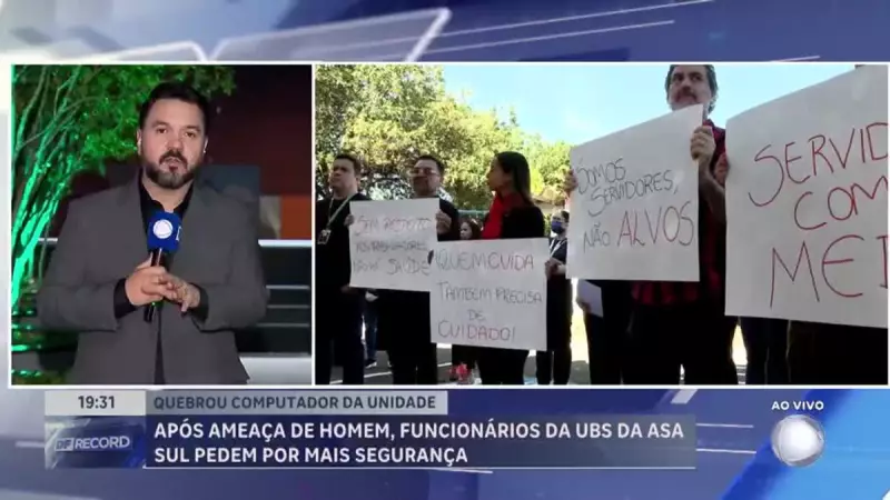 Funcionários de UBS em Brasília protestam por segurança após ameaça de homem armado