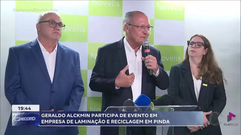 Geraldo Alckmin visita empresa de reciclagem em Pindamonhangaba e destaca sustentabilidade