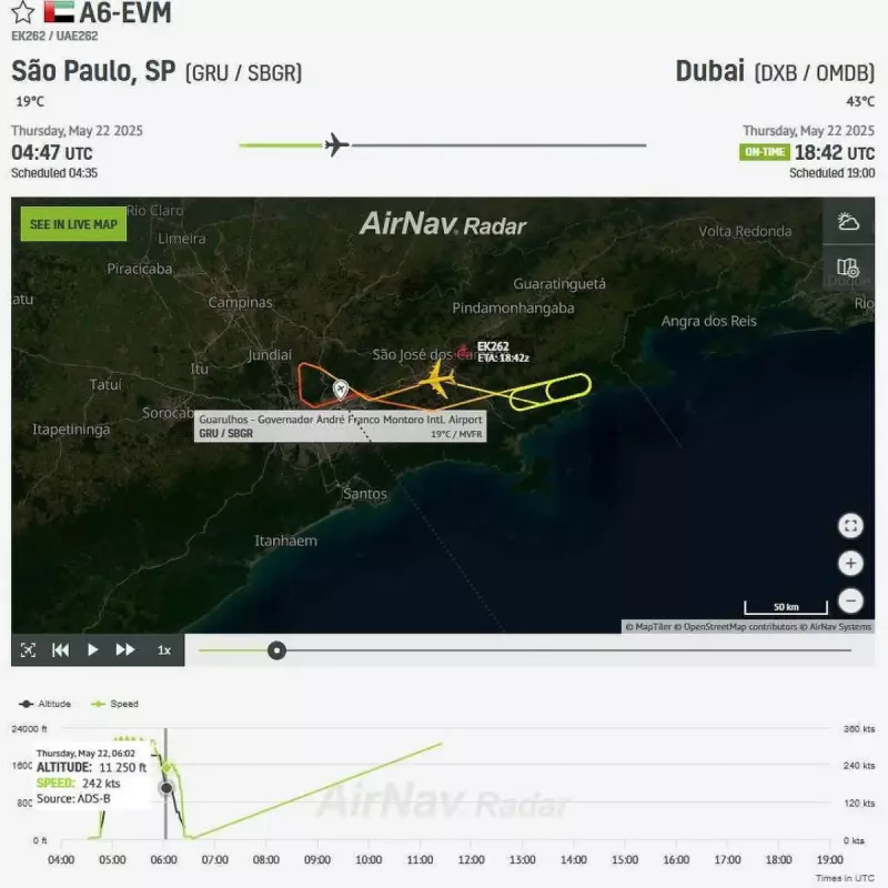Gigante dos céus: maior avião de passageiros do mundo faz voo-teste em Guarulhos e chama atenção