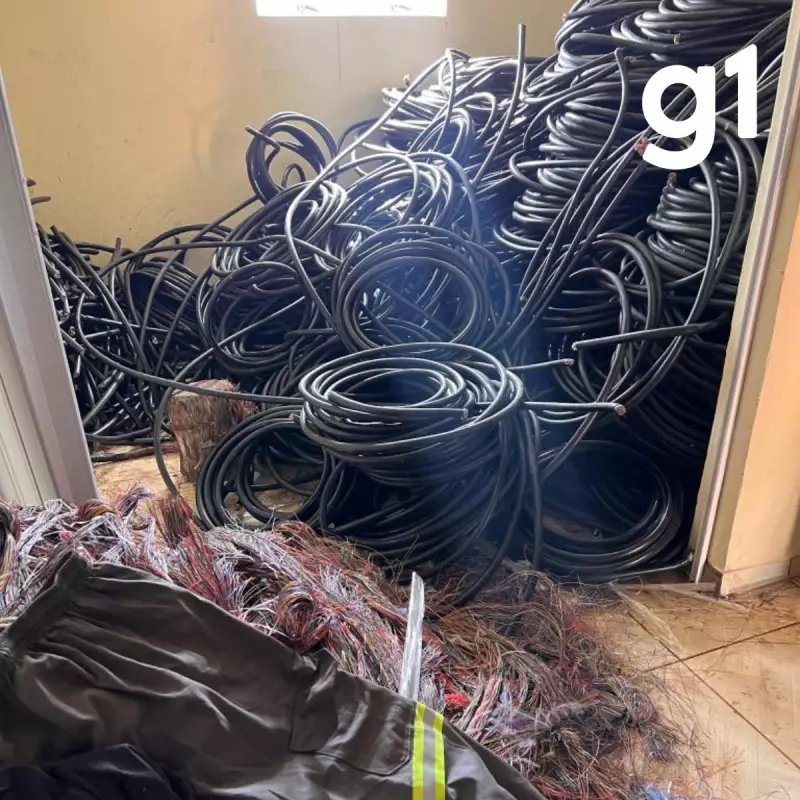 Golpe ousado: Criminosos se passam por funcionários de telefonia e roubam 58 toneladas de fios em MT