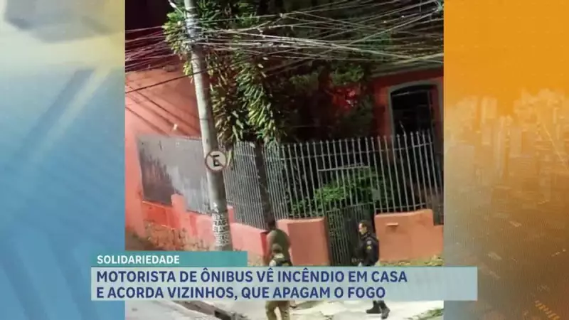 Heróis urbanos: motorista de ônibus e vizinhos evitam tragédia ao apagar incêndio em casa de empresário em BH