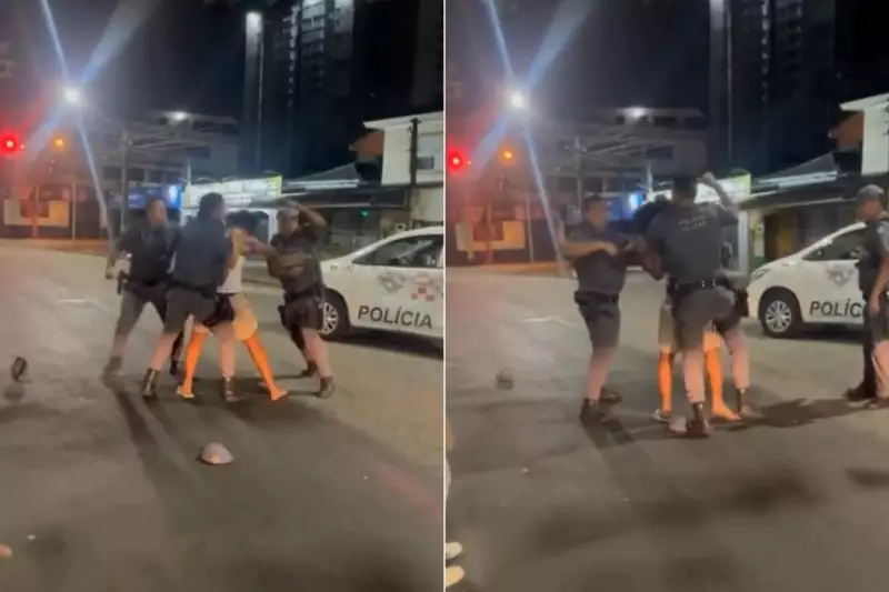 Homem é agredido por PMs após ser barrado em bar por usar chinelos em Santos; vídeo choca