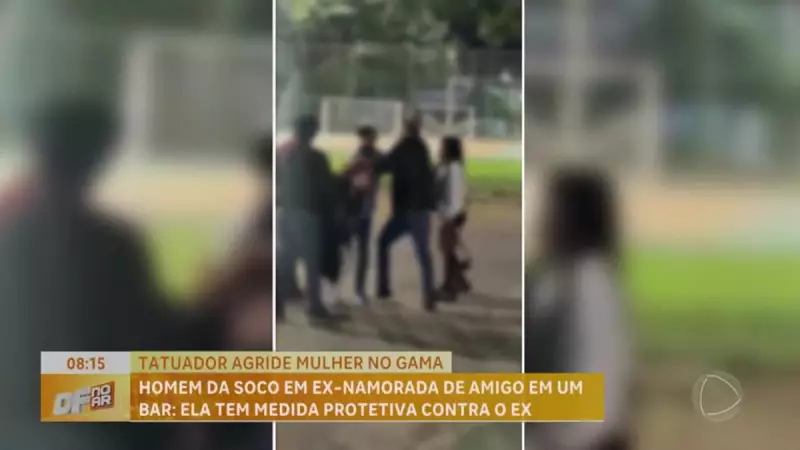 Homem é flagrado agredindo mulher em bar do Gama, DF — vídeo choca nas redes