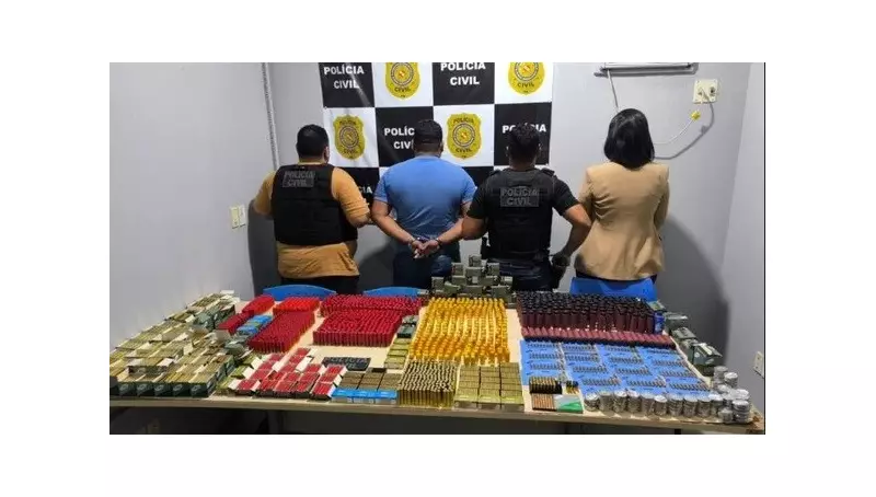 Homem é preso com arsenal de 4 mil itens em Baião, no Pará: munição, pólvora e espoletas