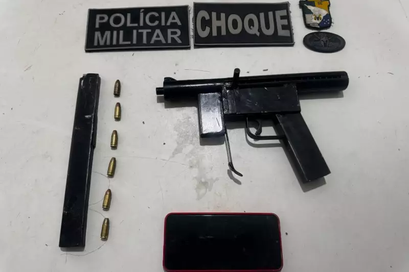 Homem é preso com submetralhadora em Aracaju: veja detalhes da operação policial