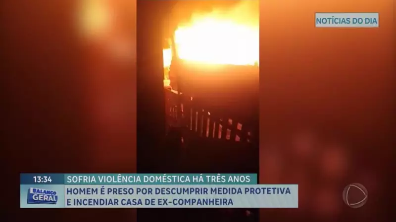 Homem é preso no DF por descumprir medida protetiva e incendiar casa da ex-companheira