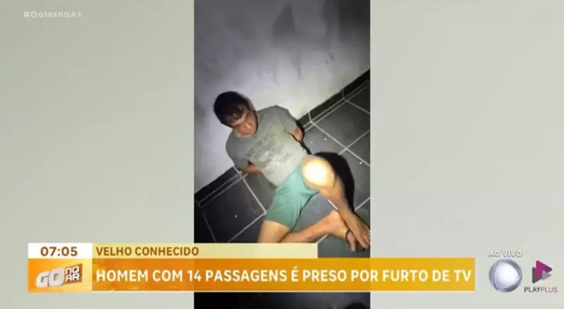 Homem é preso pela 14ª vez após furtar televisão em Caldas Novas, GO