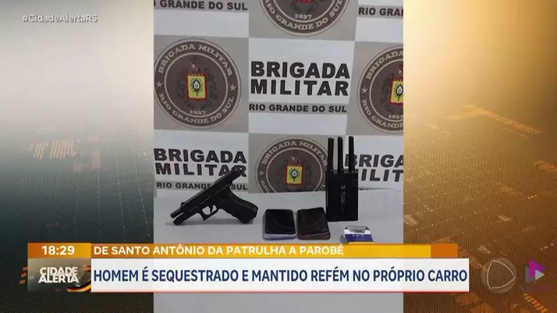 Homem é sequestrado e mantido refém dentro do próprio carro no interior do RS