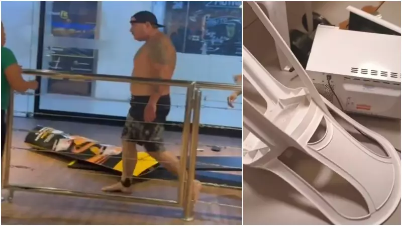 Homem invade academia em Fortaleza, destrói equipamentos e causa pânico — Veja o vídeo!