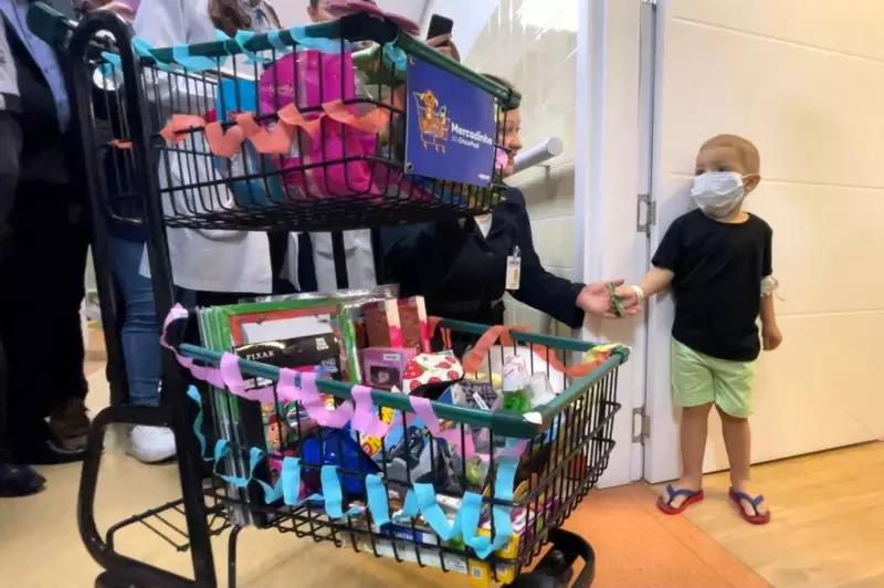 Hospital no RS transforma tratamento de câncer infantil em experiência lúdica com mercadinho