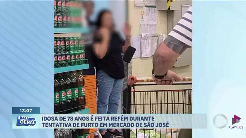Idosa de 78 anos é feita refém durante assalto em supermercado no Vale do Paraíba