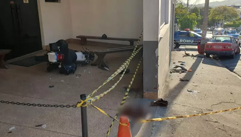 Idoso morre após carro desgovernado invadir cartório em Sorocaba e atingir moto