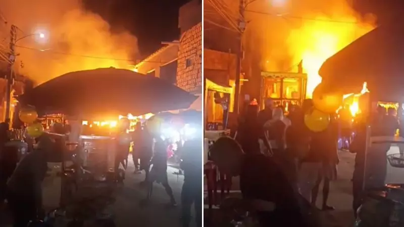 Incêndio atinge maior caldinho do mundo em Caruaru durante preparativos para São João