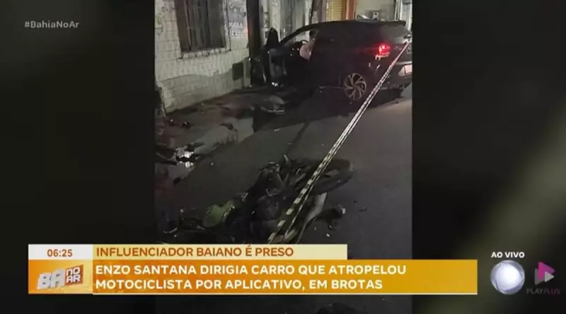 Influenciador bêbado e sem CNH atropela e mata motociclista em Salvador: tragédia no trânsito