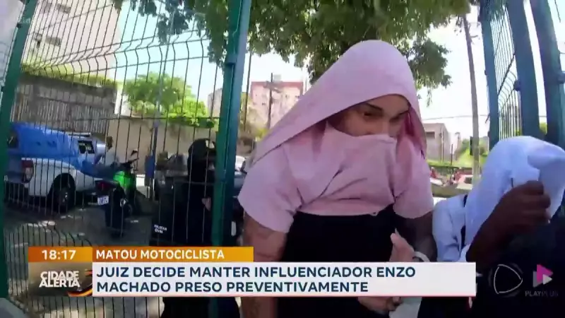 Influenciador Enzo Machado segue preso preventivamente: juiz nega pedido de liberdade