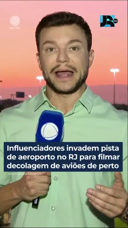 Influenciadores invadem pista de aeroporto no RJ para filmar decolagens de perto e geram polêmica