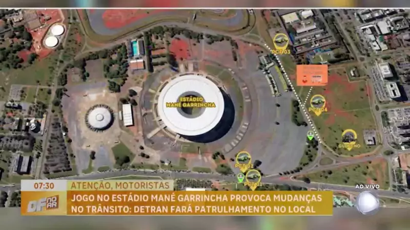 Jogo no Estádio Mané Garrincha altera trânsito em Brasília: veja o que muda