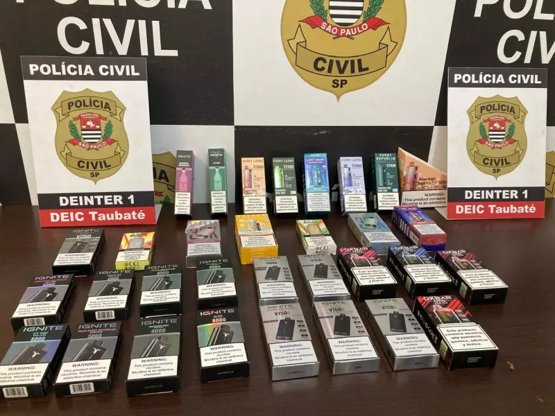 Jovem é preso em Taubaté por venda ilegal de cigarros eletrônicos nas redes sociais